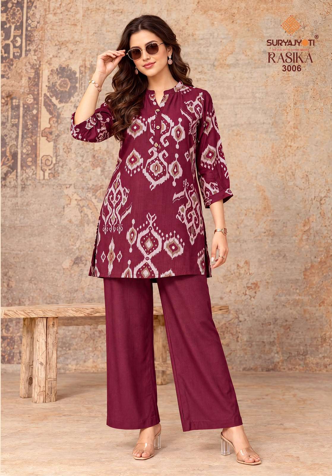 SURYAJYOTI RASIKA VOL 3 FANCY PRINT LADIES TOP WITH BOTTOM PAIR 