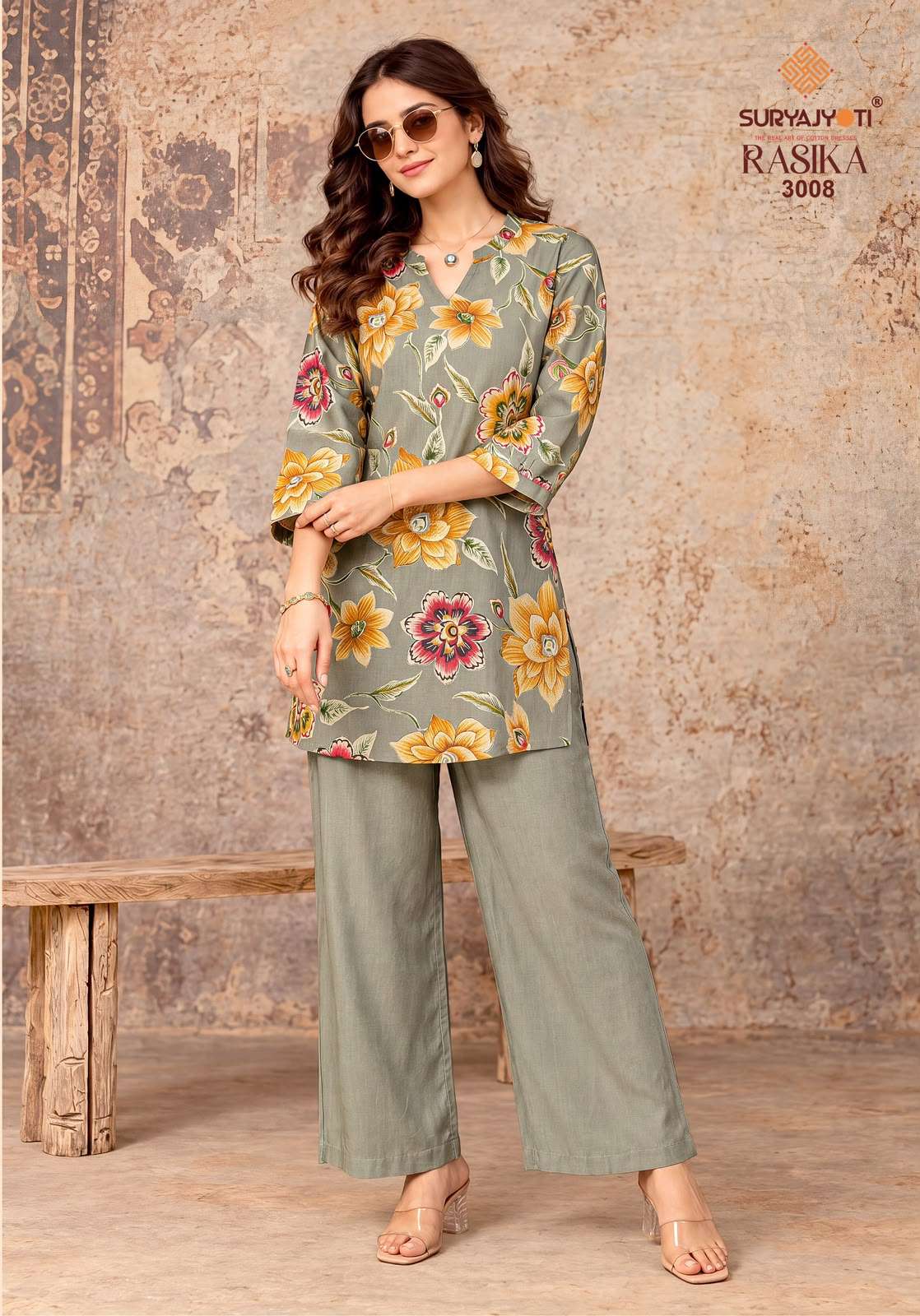 SURYAJYOTI RASIKA VOL 3 FANCY PRINT LADIES TOP WITH BOTTOM PAIR 