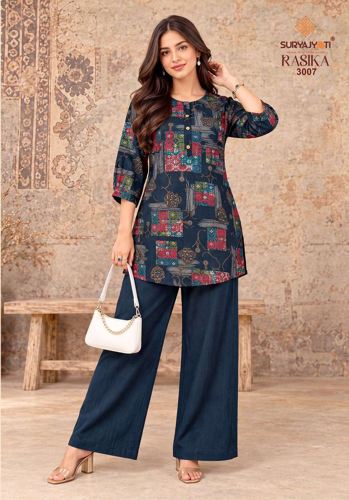 SURYAJYOTI RASIKA VOL 3 FANCY PRINT LADIES TOP WITH BOTTOM PAIR 