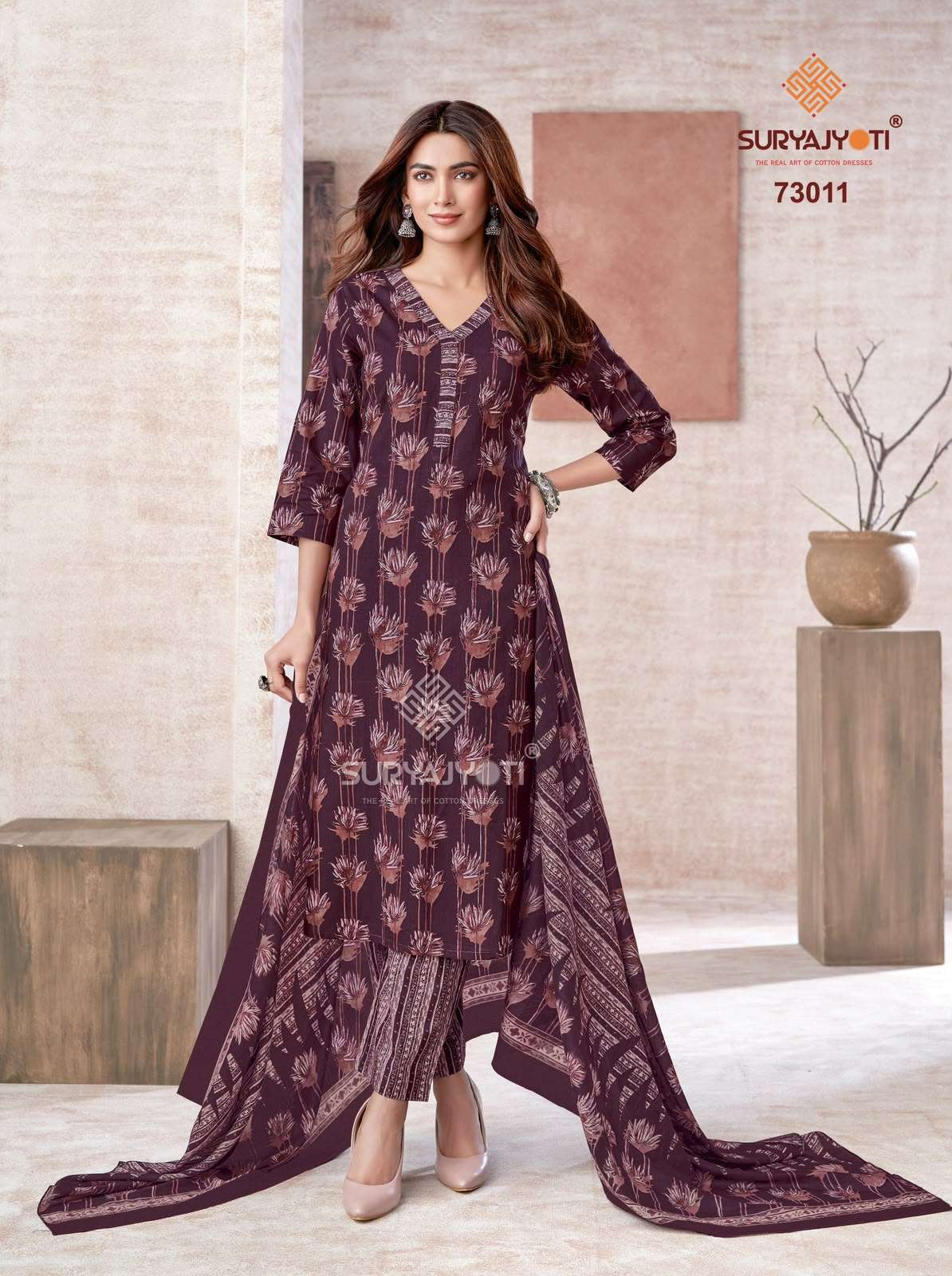 SURYAJYOTI TRENDY COTTON VOL 73 COTTON PRINTED LADIES SALWAR SUIT
