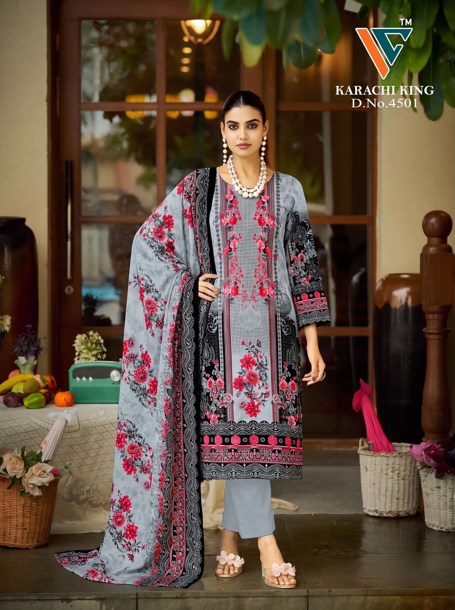 VANDANA CREATION KARACHI KING VOL 45 COTTON DIGITAL PRINT SALWAR SUIT