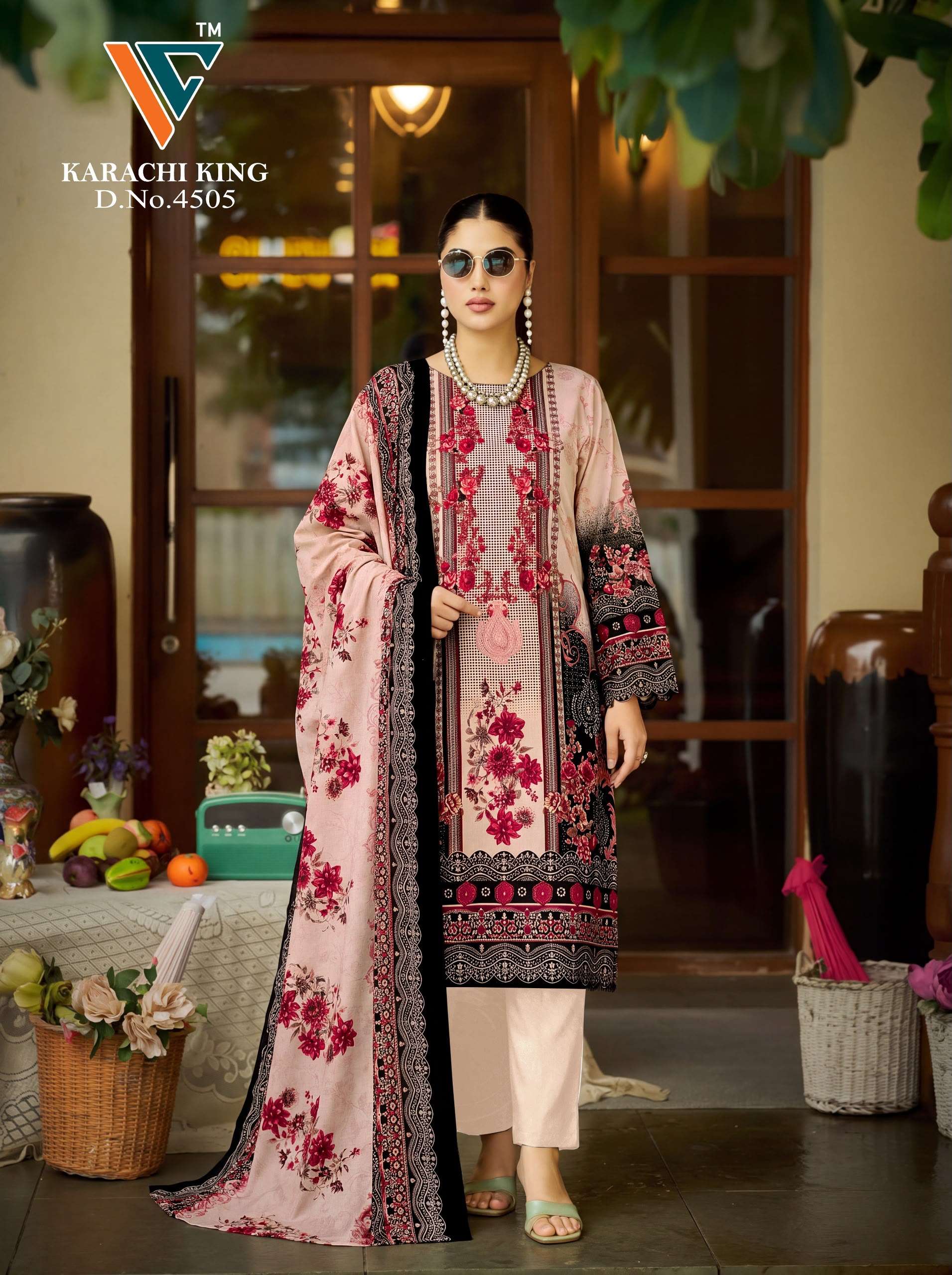 VANDANA CREATION KARACHI KING VOL 45 COTTON DIGITAL PRINT SALWAR SUIT
