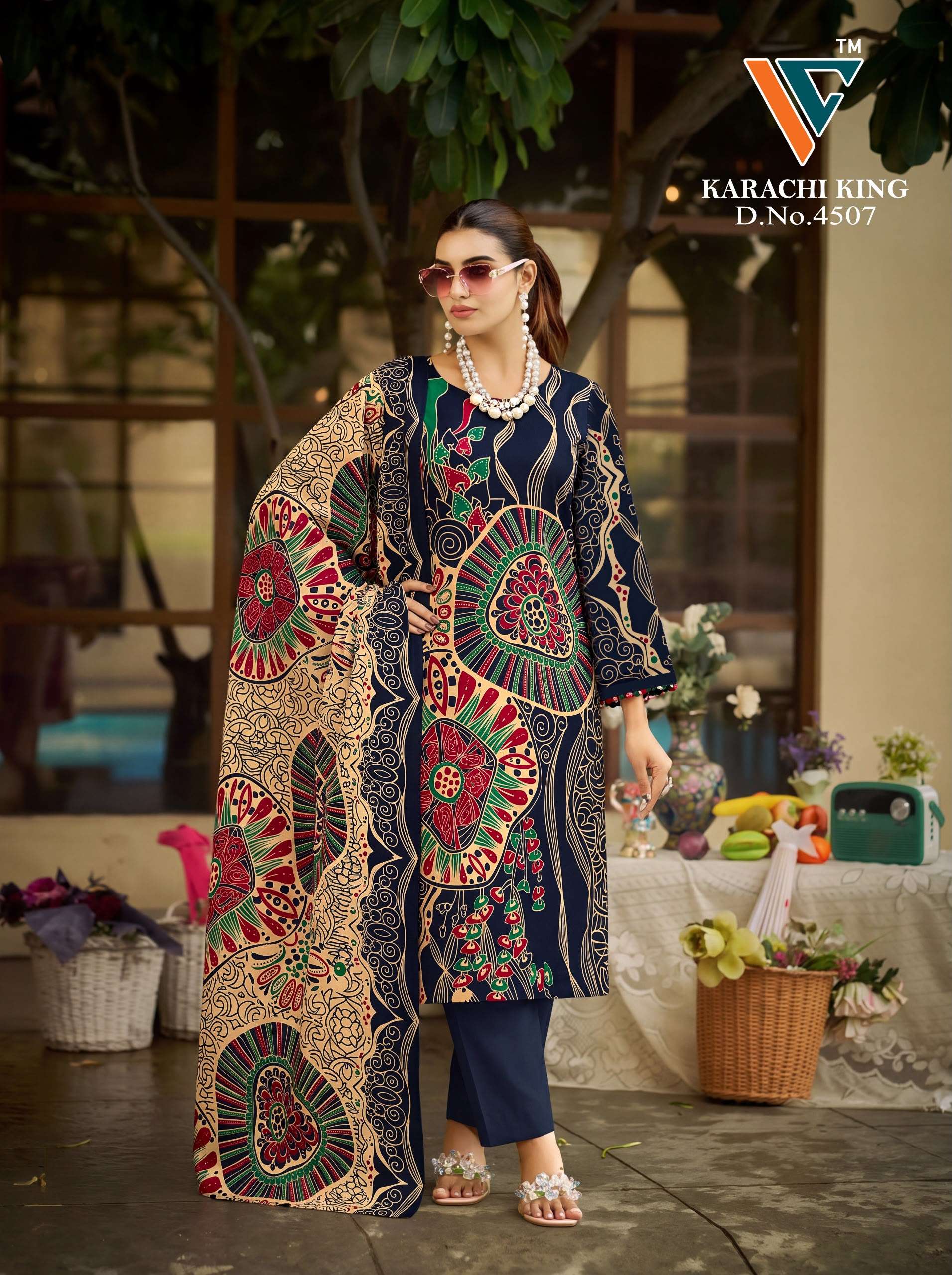 VANDANA CREATION KARACHI KING VOL 45 COTTON DIGITAL PRINT SALWAR SUIT