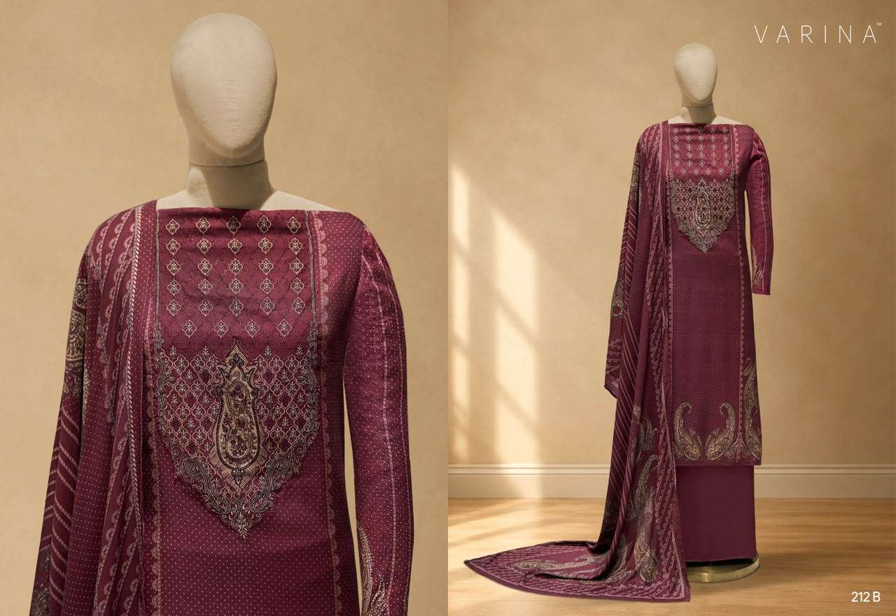 VARINA FAB BRIELLE PASHMINA DIGITAL PRINT WITH PATCH EMBROIDERY WORK SUIT