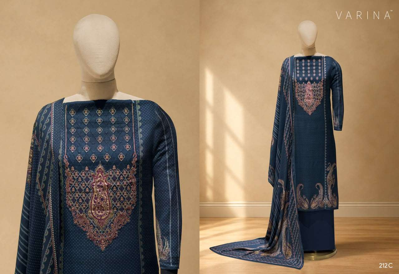 VARINA FAB BRIELLE PASHMINA DIGITAL PRINT WITH PATCH EMBROIDERY WORK SUIT