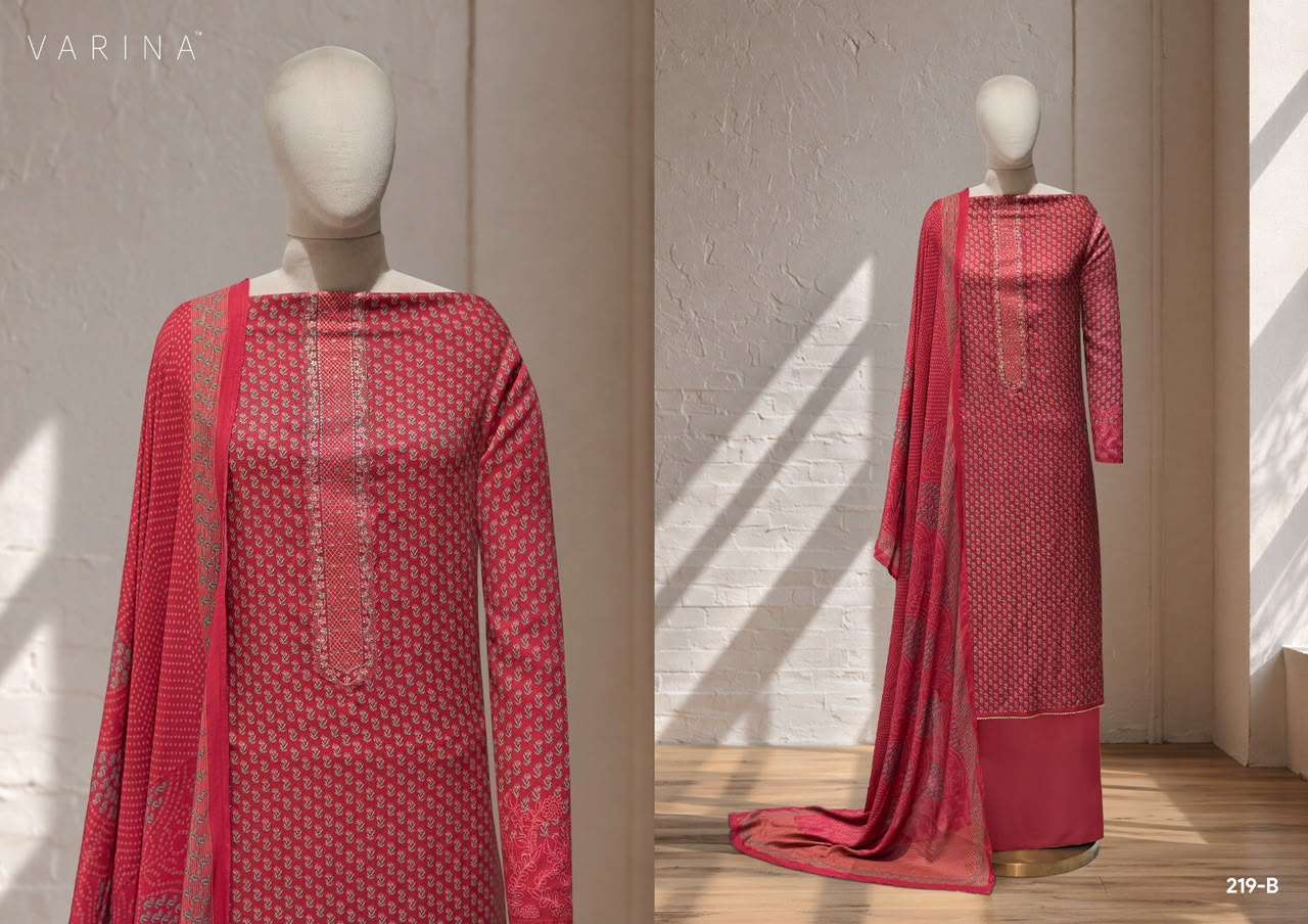 VARINA FAB SHEZAN D NO 219 PASHMINA DIGITAL PRINT WITH EMBROIDERY WORK SUIT