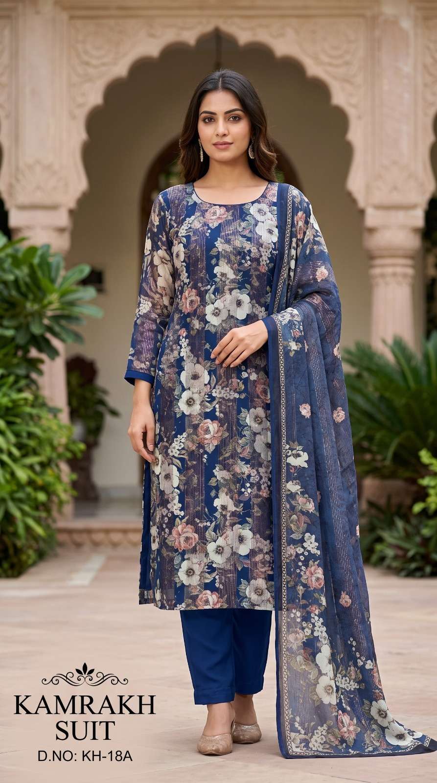 VISHWAM FABRICS KAMRAKH SATIN PRINTED LADIES SALWAR SUIT