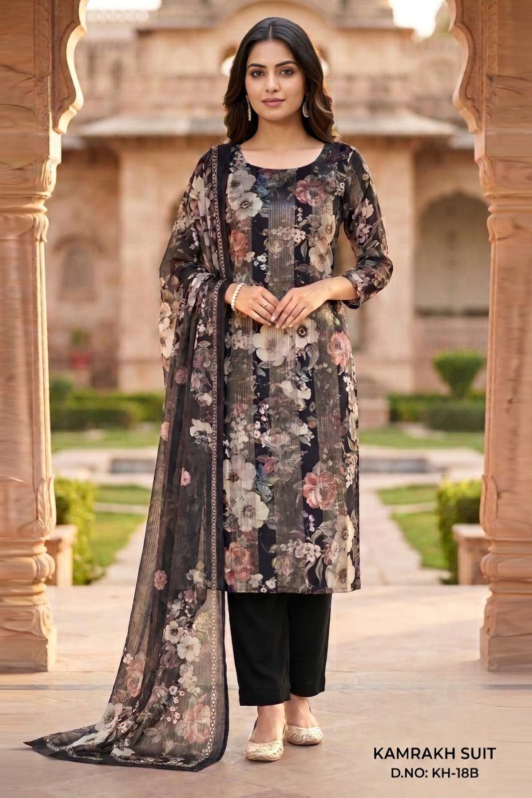 VISHWAM FABRICS KAMRAKH SATIN PRINTED LADIES SALWAR SUIT