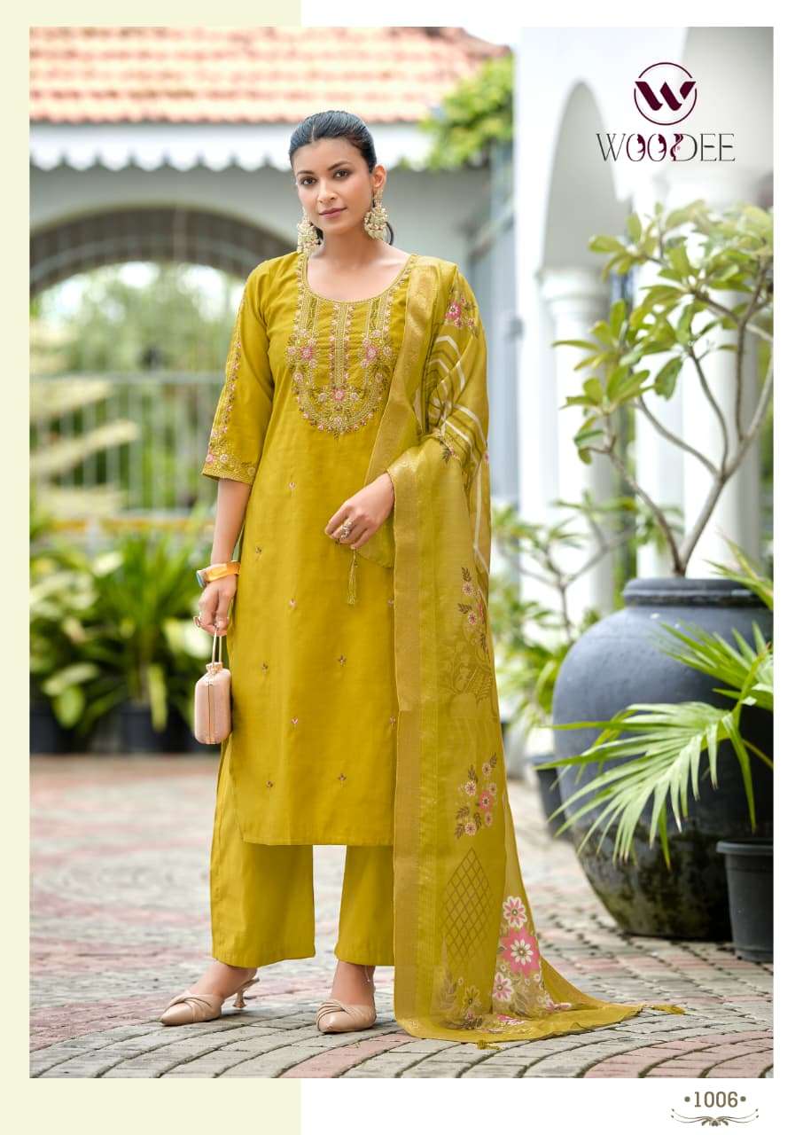 WOODEE HOOR VISCOSE FANCY EMBROIDERIES WORK LADIES 3PCS SET COLLECTION 