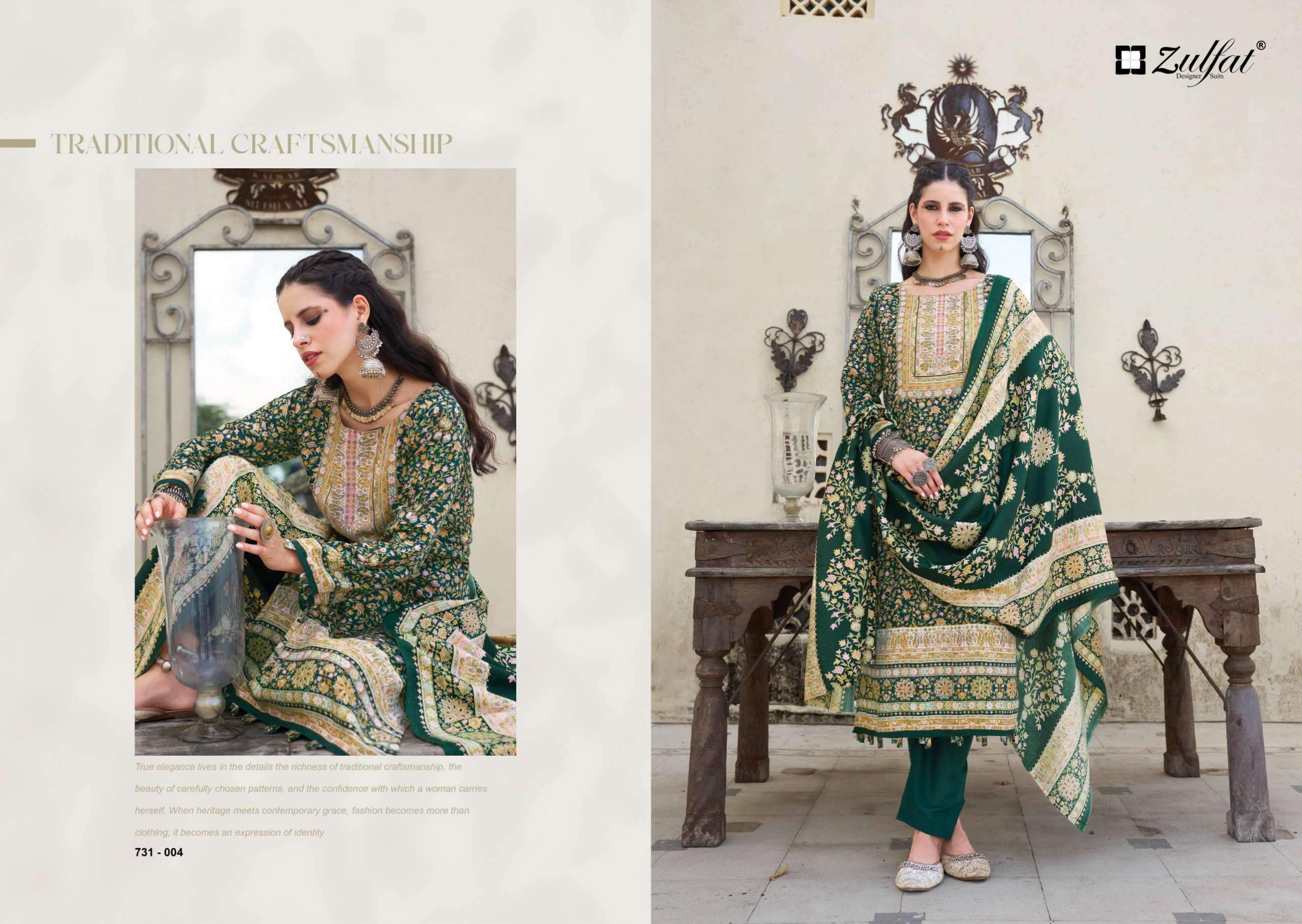 ZULFAT DESIGNER SUITS GULNOOR WOOLLEN PASHMINA PRINTED SALWAR SUIT