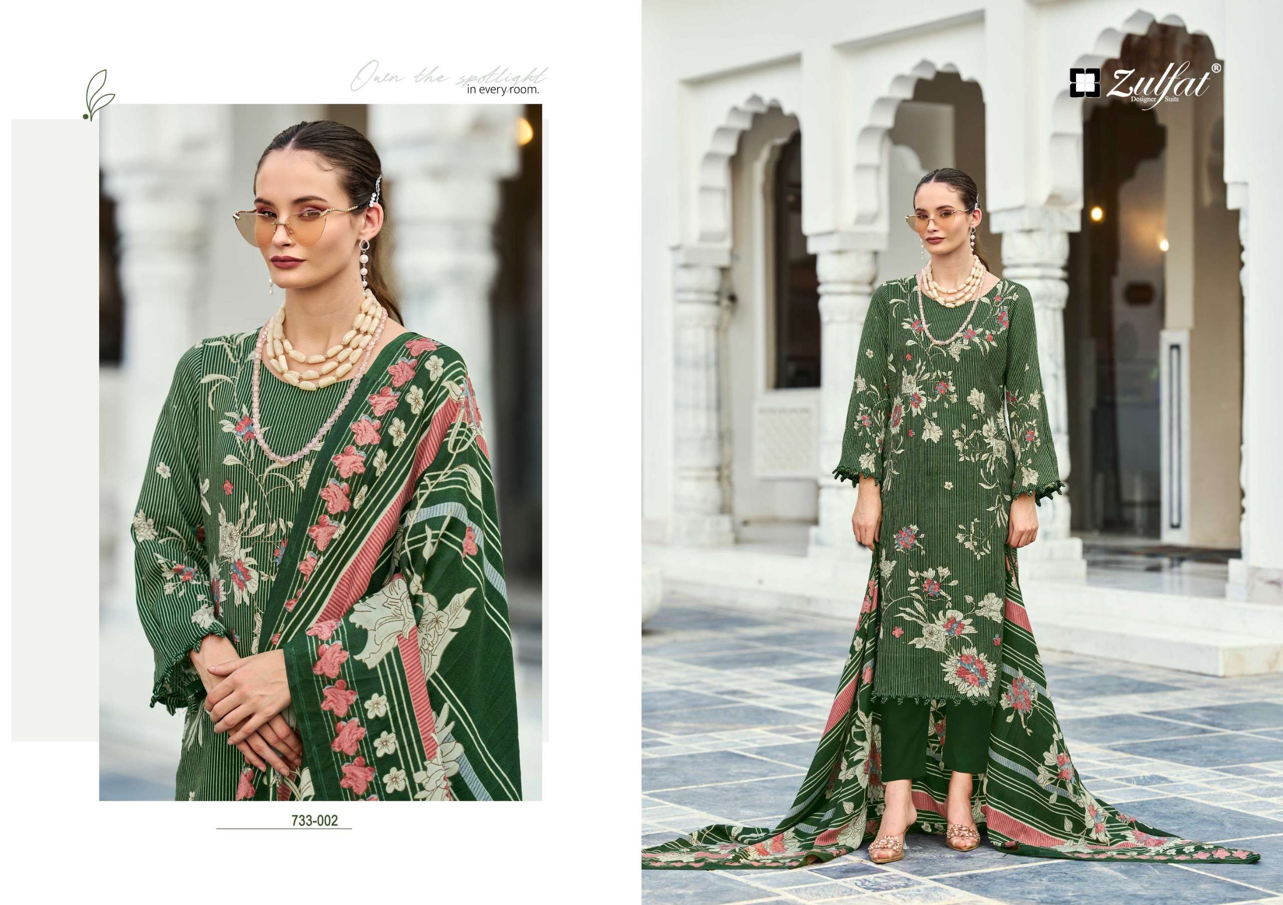ZULFAT DESIGNER SUITS KOHINOOR WOOLLEN PASHMINA PRINTED WINTER WEAR SUIT