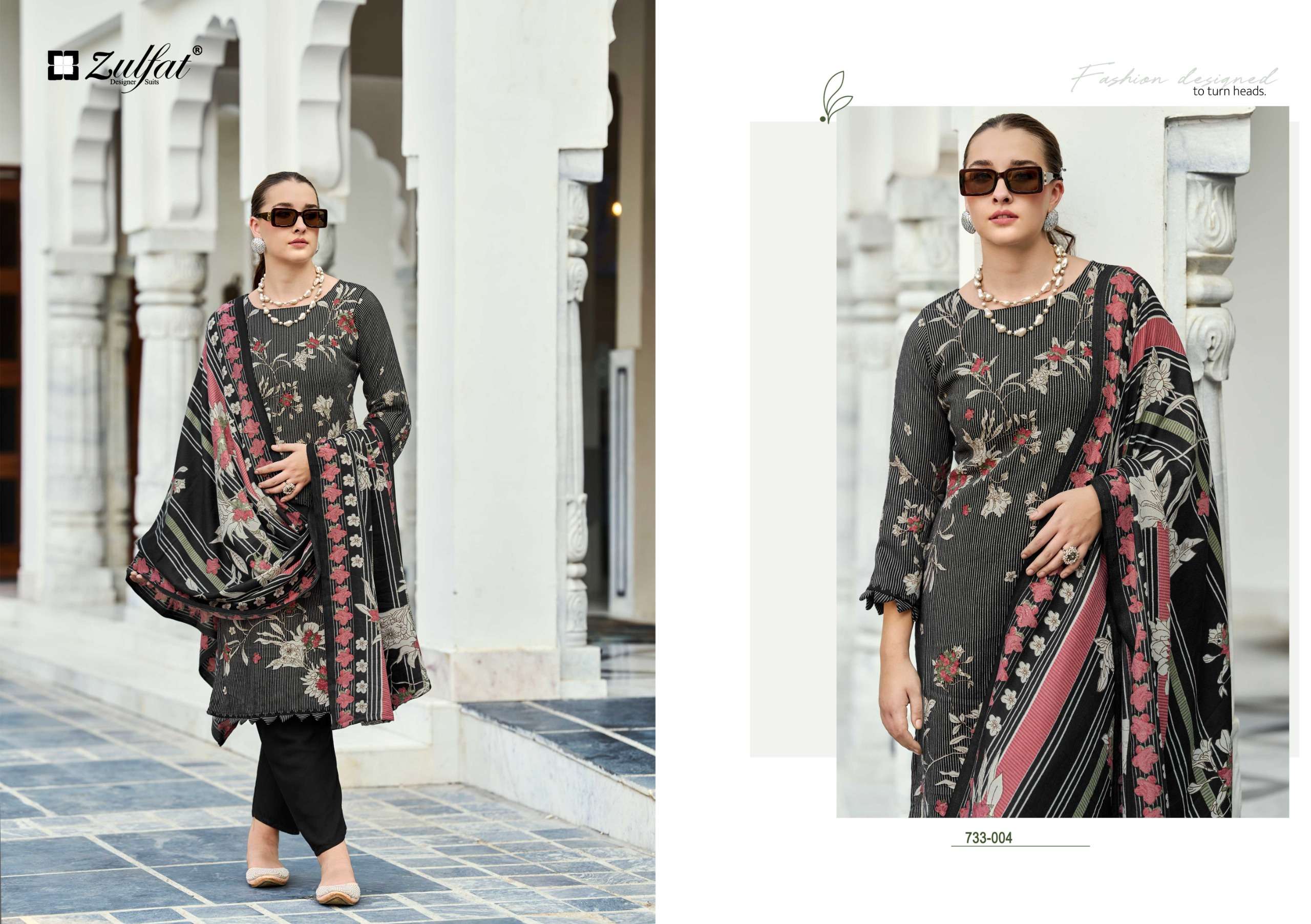 ZULFAT DESIGNER SUITS KOHINOOR WOOLLEN PASHMINA PRINTED WINTER WEAR SUIT