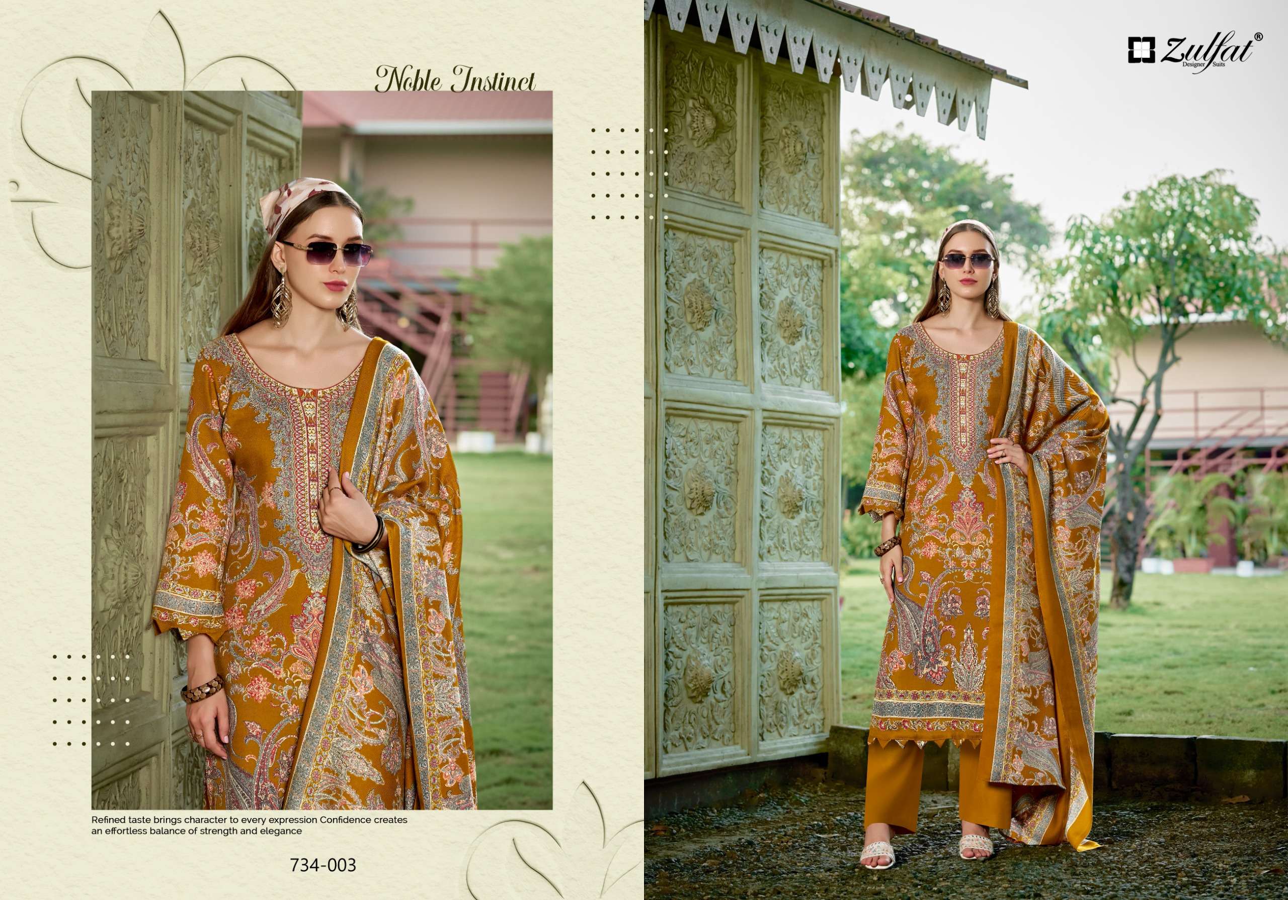 ZULFAT DESIGNER SUITS SHAHINOOR WOOLLEN PASHMINA DIGITAL PRINT SALWAR SUIT 