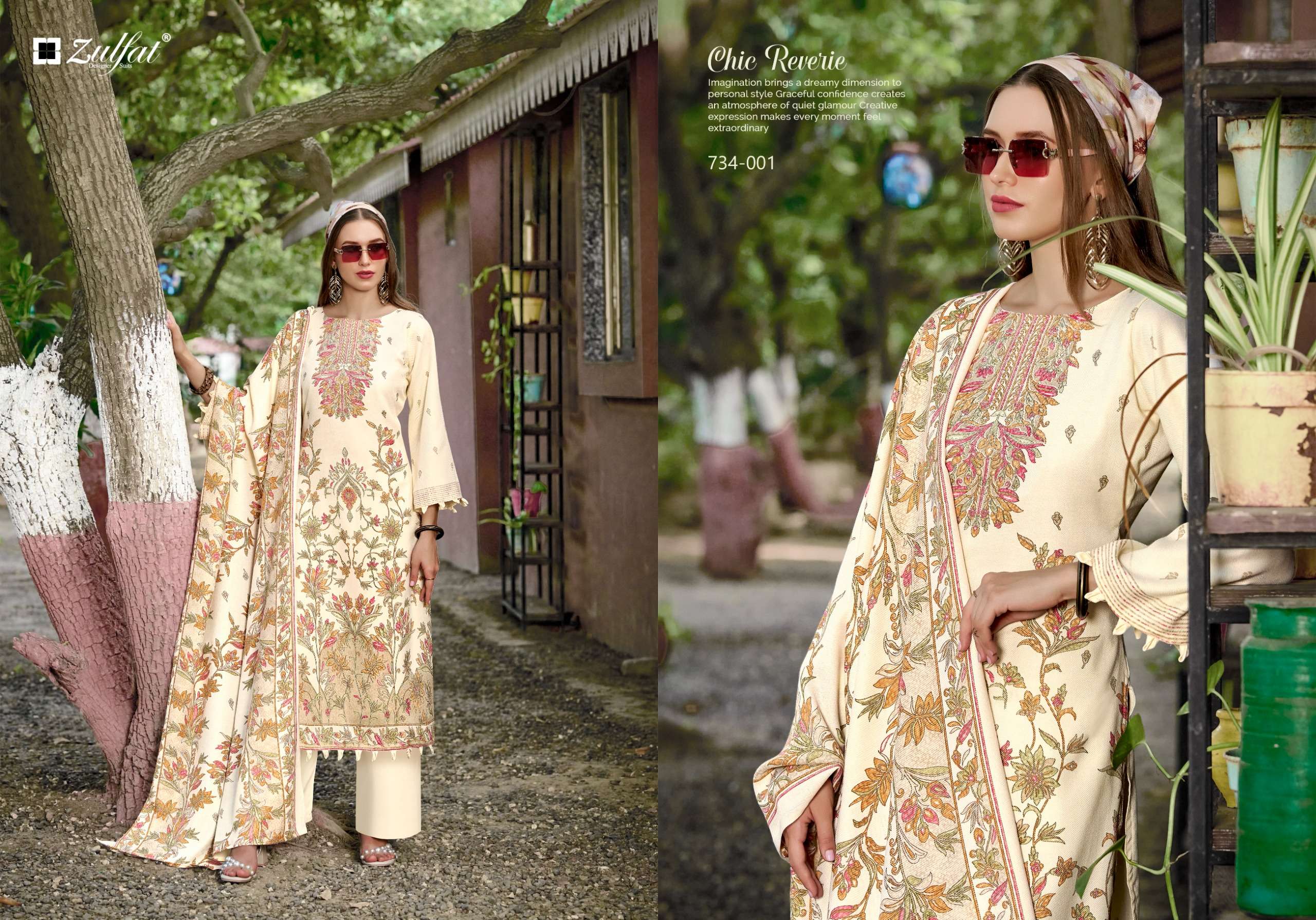 ZULFAT DESIGNER SUITS SHAHINOOR WOOLLEN PASHMINA DIGITAL PRINT SALWAR SUIT 