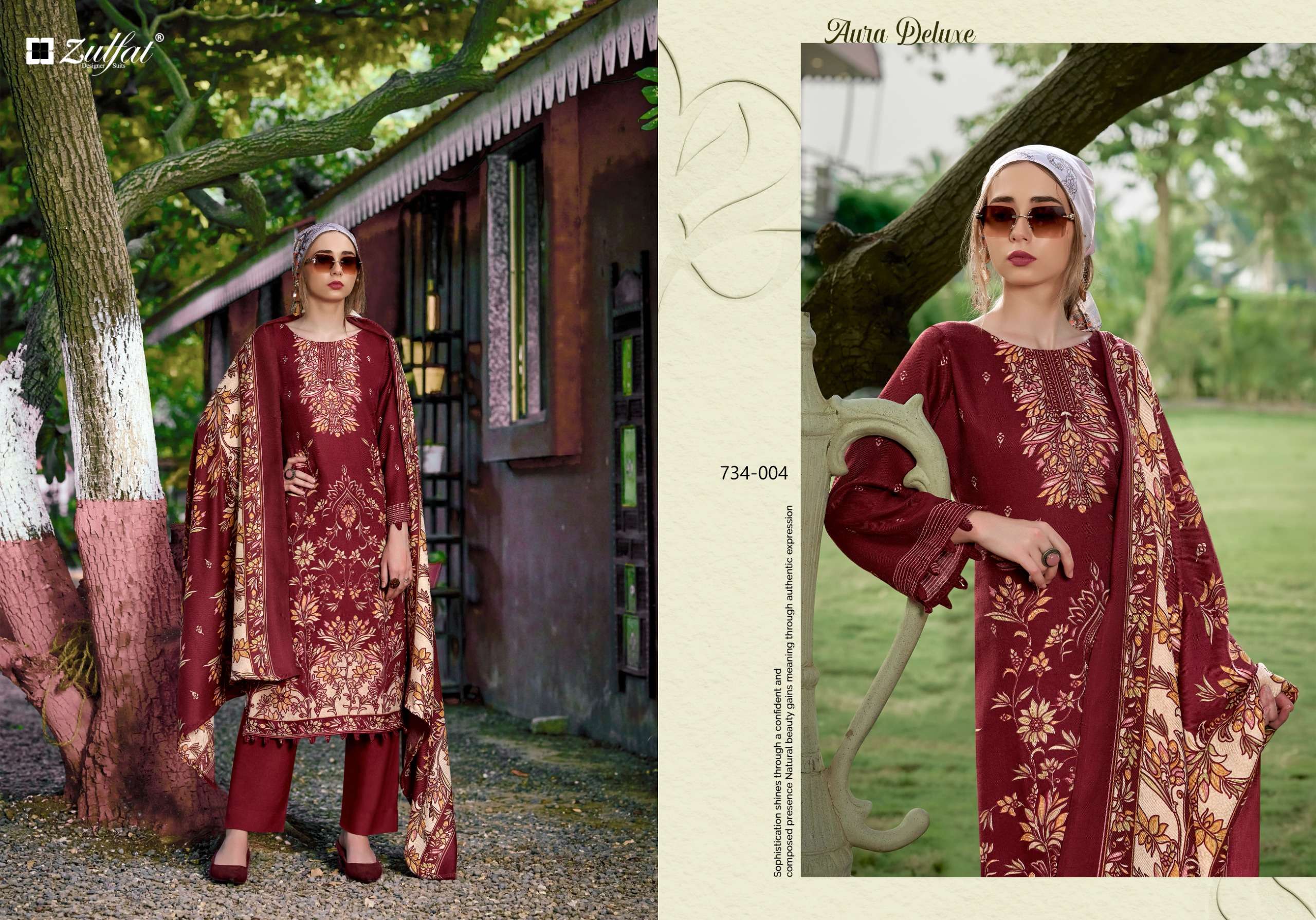 ZULFAT DESIGNER SUITS SHAHINOOR WOOLLEN PASHMINA DIGITAL PRINT SALWAR SUIT 