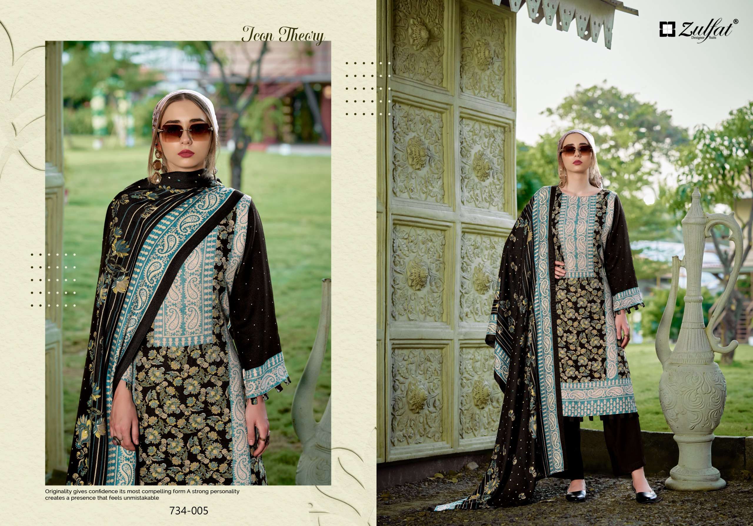 ZULFAT DESIGNER SUITS SHAHINOOR WOOLLEN PASHMINA DIGITAL PRINT SALWAR SUIT 